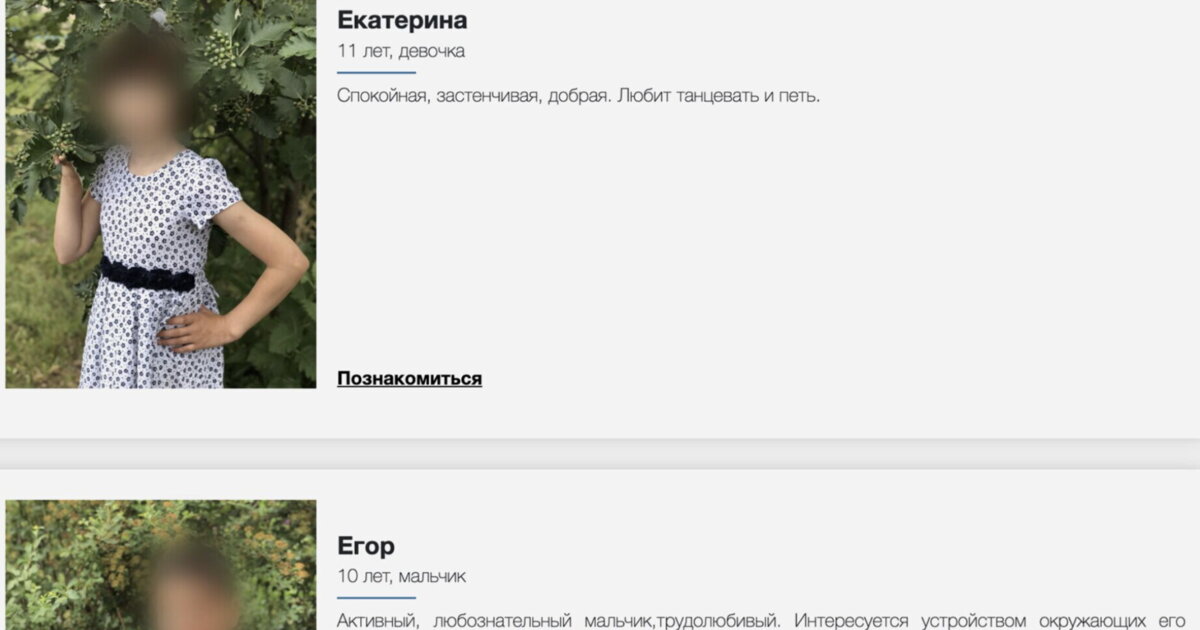 la russia mostra i suoi rapimenti su un catalogo per adottare bambini ucraini