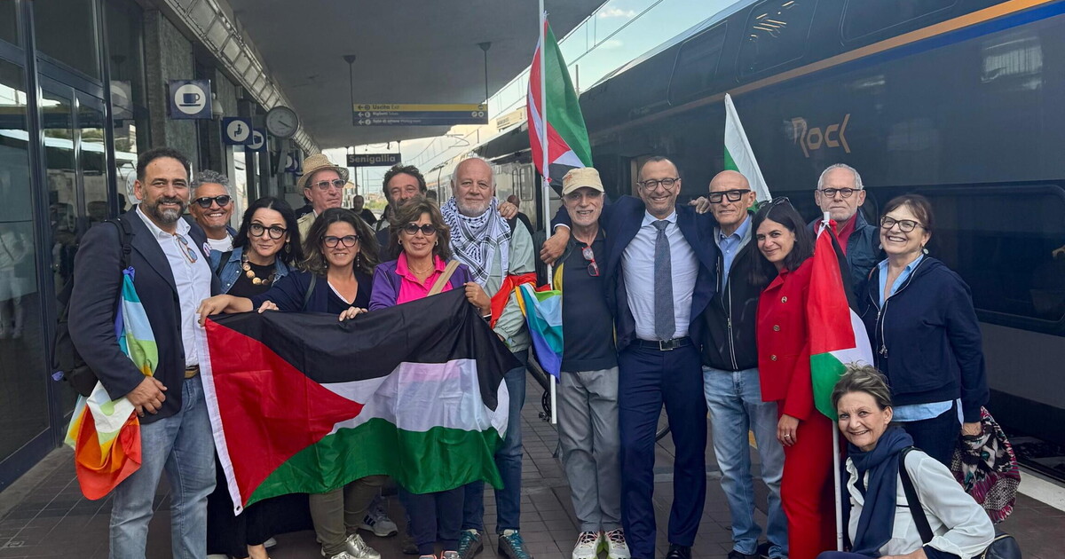 treni e flotilla nelle marche ricci punta su gaza per battere acquaroli