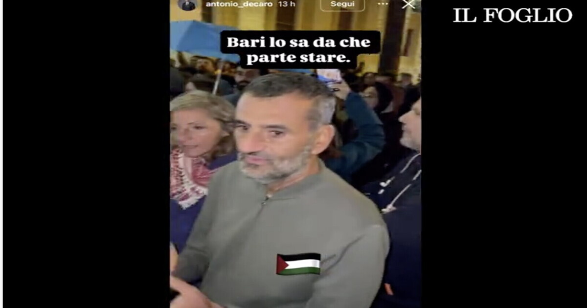 Decaro in piazza a Bari rilancia i cori che inneggiano alla cancellazione di Israele: "Palestina libera dal fiume fino al mare”