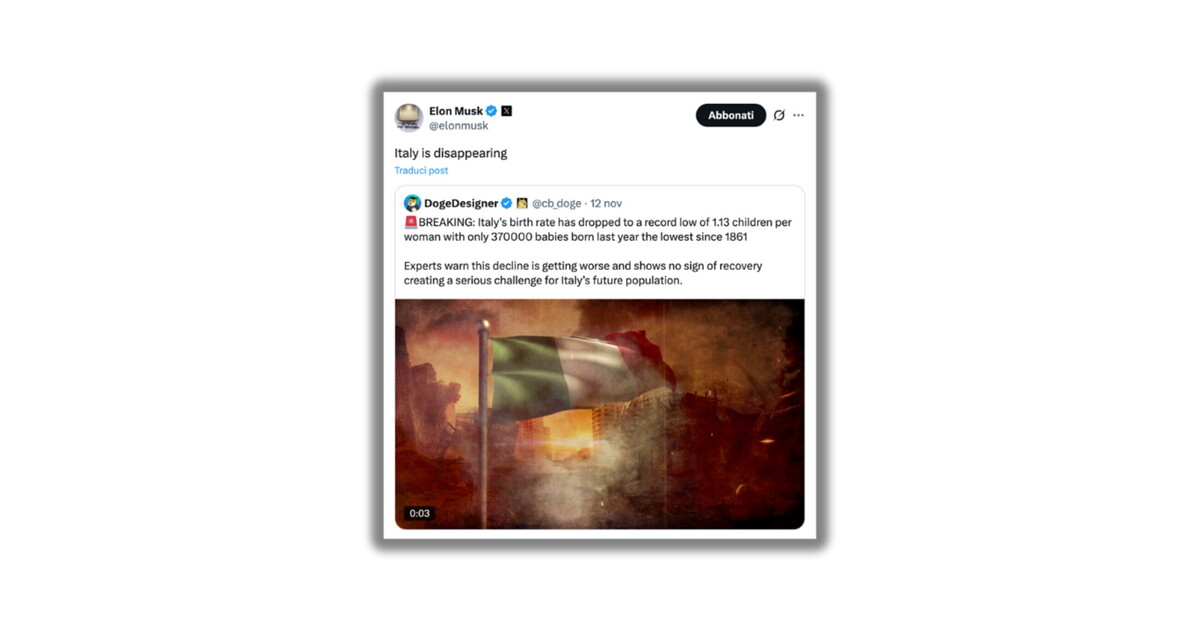 Elon Musk ha ragione. La crisi delle nascite è una bomba a orologeria per l